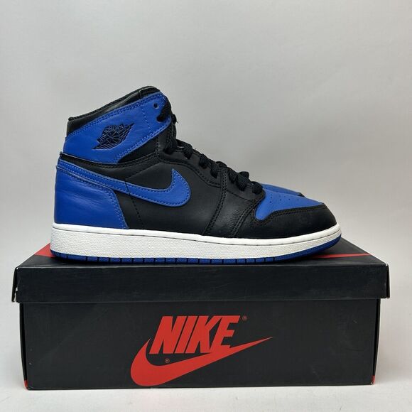 Nike Air Jordan 1 Retro High OG BG “Royal” 2017 575441-007 Size 7Y/Women’s 8.5 - Picture 4 of 10
